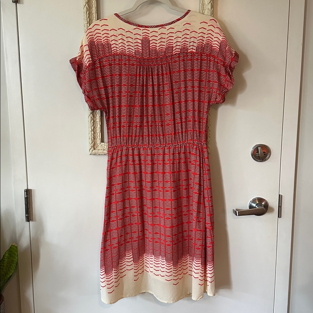 MAEVE | Anthropologie Victoria Midi Dress Button Down Retro Chevron Pattern - Picture 14 of 16